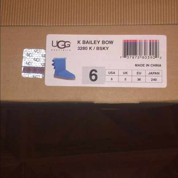Blue K Bailey Bow Ugg Boots - Picture 7 of 8